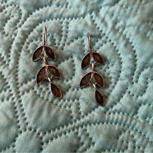 Silpada Silver Leaf Drop Earrings